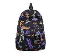 Baoblaze Graffiti Backpack Multi Pockets Carry on Backpack for Boys Men Girls Hiking Work, Black