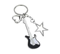 Baoblaze Guitar Keychain Chain Ornament Portable Stylish Creative Bag Purse Charm Gift Cute Pendant Key
