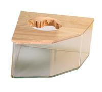 Baoblaze Hamster Sand Bath Container, Acrylic Shower and Digging Room for Mice Lemming Gerbils Hamster Toilet hamster litter box,Pentagram L