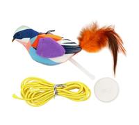 Baoblaze Hanging Door Cat Toy Interactive Retractable Teaser Chase and Exercise Feather Toy Bird Cat Toy for Kitty Kittens, violet