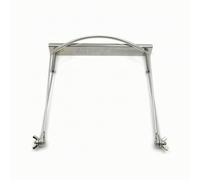 Baoblaze Harmonica Neck Holder Rack Stand Mount Hands Support With Secure Clamp Metal Frame Curved Bar Comfortable Wear Portable Weight 170g Suitable for band practice festivals travel, Silver