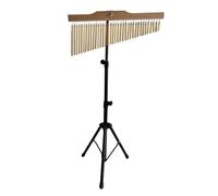 Baoblaze Harmony 36 Bar Chimes Set with Adjustable Support for Music Enthusiasts, Aureate Black