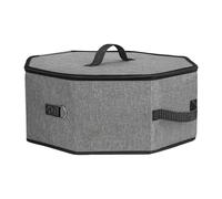 Baoblaze Hat Storage Box, Travel Hat Organizer with Zipper&Lid, Finishing Case Storage Container, Collapsible Cowboy Hat Travel Case with Carry Handles for Baseball Fedoras Men Women, Gray