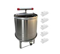 Baoblaze Honey Press Machine Crusher Sturdy Beekeeping Accessories Fruit Wine Press Wine Making for Olive Oil Honeycomb Grape, 5 filtration bags