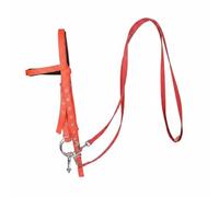 Baoblaze Horse Riding Bridle Set Bridle Reins Headstall Tack With Multiple Adjustment Points And Split Guidance Suitable for trail riding daily exercise professional training, Red, S
