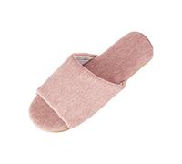 Baoblaze House Slippers Home Slippers Slides for Men Women Cozy for Wood Floor Non Skid Washable Cotton Linen Slip on Quiet Soft Soled, Pink 38 39