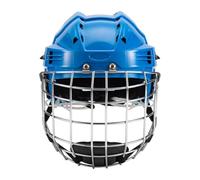 Baoblaze Ice Hockey Helmet with Cage Professional Soft Padded Protector Rugby Helmet for Indoor Adults Practice Competition, Blue, 52cm to 58cm