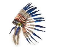 Baoblaze Indian Headdress Feather Headband Festival Headwear American Chief Indian Hat Hair Accessories for Holidays Carnivals Women Men Hat Fascinator,Medium,E