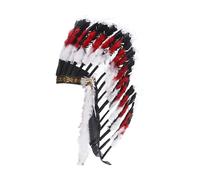 Baoblaze Indian Headdress Feather Headband Festival Headwear American Chief Indian Hat Hair Accessories for Holidays Carnivals Women Men Hat Fascinator,Long,S