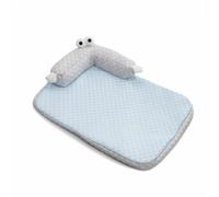 Baoblaze Industrial Bed Cooling Pet Bed Mat Dog Bed Cushion Cat Bed Mattress With Cozy Quilted Padding And Bolster For Lounge Support Suitable for living room, Blue Big Eye Monster, M 55 40cm