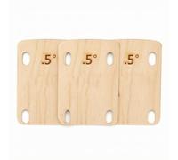 Baoblaze Industrial Spacer Guitar Neck Shim Wedge Insert Plate Maple Wood Tapered Spacer With Rounded Corners For Angle Correction Suitable for luthiers, 0.5 Degree Taper Shims Set Of 3