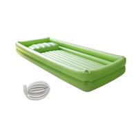 Baoblaze Inflatable Bathtub Bedside Bath Tub Full Body Washing in Bed Thicken Sturdy Inflatable Bath Basin for Elderly, Green