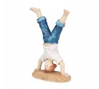 Baoblaze Inverted Figurine Handstand Boy Statue Miniature Sculpture Ornament Resin Material For counselor therapeutic sand scenes reflection circles peer meetings cabinet display dorm decor