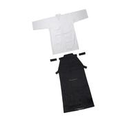 Baoblaze Kendo Uniform Set Ninjas Iaido Adults Kung Fu Apparel Judo Aikido Samurai Hakama, White and Black, 170cm