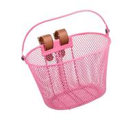 Baoblaze Kids Bike Basket Front Handlebar Basket Iron Wire Child Bicycle Basket Cycling Basket for Boys Riding Biking Camping Shopping, Pink