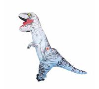 Baoblaze Kids Inflatable Suit Dinosaur Costume Full Body Outfit Air Filled Structure Striking Dinosaur Look Oversized Features Laugh Inducing Photo Friendly, White, Kids 120-160CM