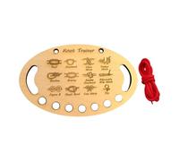 Baoblaze Knot Tying Skills Board Learn Knot Training Board Wooden Guide DIY Project Convenient 12 Knotting Methods Knots Practice Tool