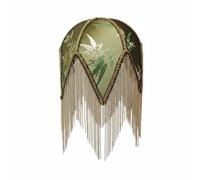 Baoblaze Lamp Shade Pendant Light Shade with Tassel Textile Lampshade with Bamboo Leaf Pattern Decorative Cover for Modern and Ethnic Themes Suitable for