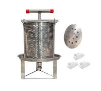 Baoblaze Large Honey Presser Crusher Multifunctional with T Hand Sturdy Manual Fruit Wine Press Wine Making for Grape Juice Oil Pomace, 3 filtration bags