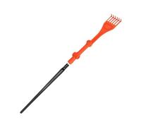 Baoblaze Leaf Rake Garden Rake Orange Heavy Duty Easy Assembly Lawn Rake Yard Rake for Bush Debris Garden Maintenance Gathering Leaves