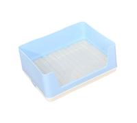 Baoblaze Litter Box, Pet Potty Toilet,Easy to Clean, Anti Splashing Potty Box, Pee Pan Tray, Corner Toilet Box, blue
