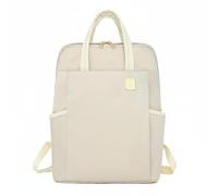 Baoblaze Luggage Oxford Backpack Laptop Computer Bag PU Exterior with Polyester Lining Zipper Closure Diamond Quilted Suitable for School Office Commuting, Beige
