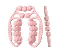 Baoblaze Massage Rollers Legs Muscle Rollers 21 and Manual Circular Leg Clamp Leg Massagers for Arms Travel Women Men Outdoor, Pink