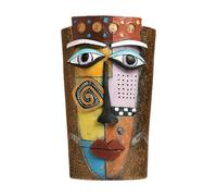 Baoblaze Mayan Culture Abstract Planter Pot Resin Ornament Versatile Decorative Home Decoration with Drainage Hole for Garden Creative, Size L