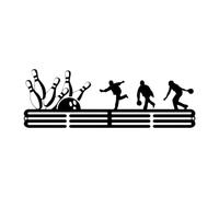 Baoblaze Medal Hanger Display Trophy Shelf Hanging Metal Sturdy Living Room Home Race Rack Easy to Install Medal Holder Display Hanger, Bowling