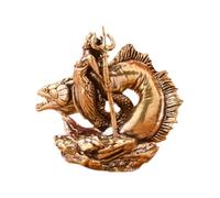Baoblaze Medusa Greek Statue Brass Medusa Snake Sculpture Crafts Desktop Decorations Vintage Desktop Ornament Figurine for Lawn