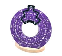 Baoblaze Melody Chords Tool Circle Chords Wheel Metal Round Music Melody Tool Chords Wheel for Beginner Teachers Chords Musicians, violet with base
