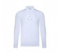 Baoblaze Men Equestrian Shirt Riding Shirt Athletic Top Long Sleeve Sport Shirt With Close Fitting Profile In Stretch Polyester Suitable for horse riding, White, Numeric_122