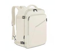 Baoblaze Men Travel Luggage Executive Backpack with Expandable Capacity Slot Suitcase-Like Convenient Access Padded Comfort Suitable for Work, Off White, Off White