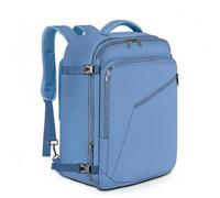 Baoblaze Men Travel Luggage Executive Backpack with Expandable Capacity Slot Suitcase-Like Convenient Access Padded Comfort Suitable for Work, Blue, Light Blue