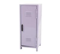 Baoblaze Mini Locker Desktop Storage Organizer Cute with Lock and Key Miniature Box Desk Cabinet for Makeups Dolls Cosmetics Keys Home, violet