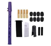 Baoblaze Mini Pocket Saxophone with Mouthpiece Lightweight C Key Saxophone Mini Sax Woodwind Instrument for Kids Professional Beginner, blue violet