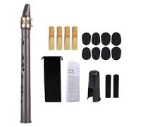 Baoblaze Mini Pocket Saxophone with Mouthpiece Lightweight C Key Saxophone Mini Sax Woodwind Instrument for Kids Professional Beginner, brown