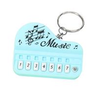 Baoblaze Mini Size Finger Piano Keyring Ornaments Gift Playable Piano Keyboard Pendant Keychain for Music Lovers Piano Teacher, Light Blue