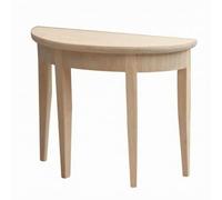 Baoblaze Miniature Dollhouse Item Half Round Table Dollhouse Table Mini Table Wooden Table With And Slender Legs suitable for living areas display scenes, Unfinished