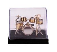 Baoblaze Miniature Drum Set Model Kit Percussion Ornament Drum Kit Decor Drum Set Display Sturdy Miniature Decor Piece Eye , Large 24 15 16cm , C Style With Mask And Drumsticks