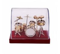 Baoblaze Miniature Drum Set Model Kit Percussion Ornament Drum Kit Decor Drum Set Display Sturdy Miniature Decor Piece Eye , Large 24 15 16cm , B Style With Mask And Drumsticks