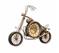 Baoblaze Motorcycle Wall Hanging Motorcycle Wall Clock Iron Metal Dial Industrial Timekeeping Vintage Distressed Finish suitable for living room cafe store, Bronze, 68 59 5cm