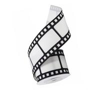 Baoblaze Movie Film Strip Ribbon 5 Yard Party Favors Craft Ribbon Decorating Accessories for Wedding Cinema Theatre Themed Party Decor, 3.8cm