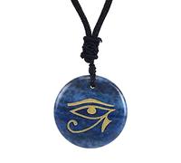 Baoblaze Necklace, Egyptian Jewelry 7mm 30mm Round Jewelry Pendant Eye Necklace for Teen Boy Girl Men Woman, Blue