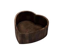 Baoblaze Newborn Baby Photography Basket Wooden Baby Photography Props Basket Newborn Photo Shooting Basket Background Heart Shaped Basin for Baby Shower, Coffee