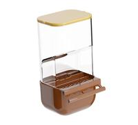 Baoblaze No Mess Bird Feeder Food Container Hanging Feeding Station Automatic Parrot Feeder with Perch for Canaries Cockatoo Lovebirds, coffee