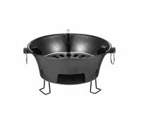 Baoblaze Outdoor Portable Burner Grill Heater Brazier Cast Iron Construction For Tea Boiling Slow Roasting Nuts Fruits Authentic Tea Burner Experience Backyard, 25CM, Single Stove