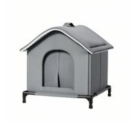 Baoblaze Outdoor Shelter Elevated Cat House Kennel Refuge Insulated Weatherproof Portable Structure With Roof Handle And Covered Entry Suitable for yard porch, L