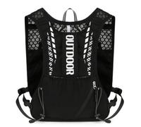Baoblaze Outdoor Vest Running Pack Trail Backpack Race Vest With Mesh Side Panels Front Zip Pocket Elastic Cord Gear Hold Custom Fit Suitable for trail events running cross country training , Black