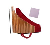Baoblaze Pan Pipe Instrument Musical Instrument G Key 15 Pipes Gifts Easy to Learn Woodwind Instrument for Beginners Learning Teaching, Left Hand